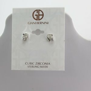Giani Bernini Cubic Zirconia Heart Stud Earrings